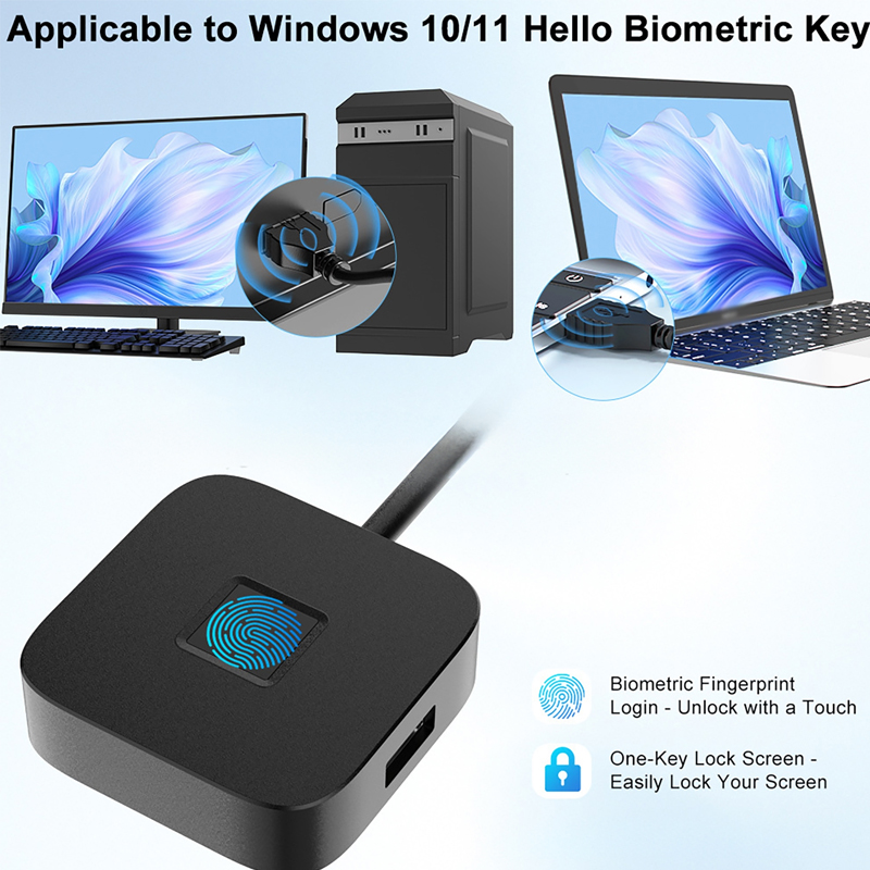 Fingerprint Reader Usb - Lettore di Impronte Digitali USB Compatibile