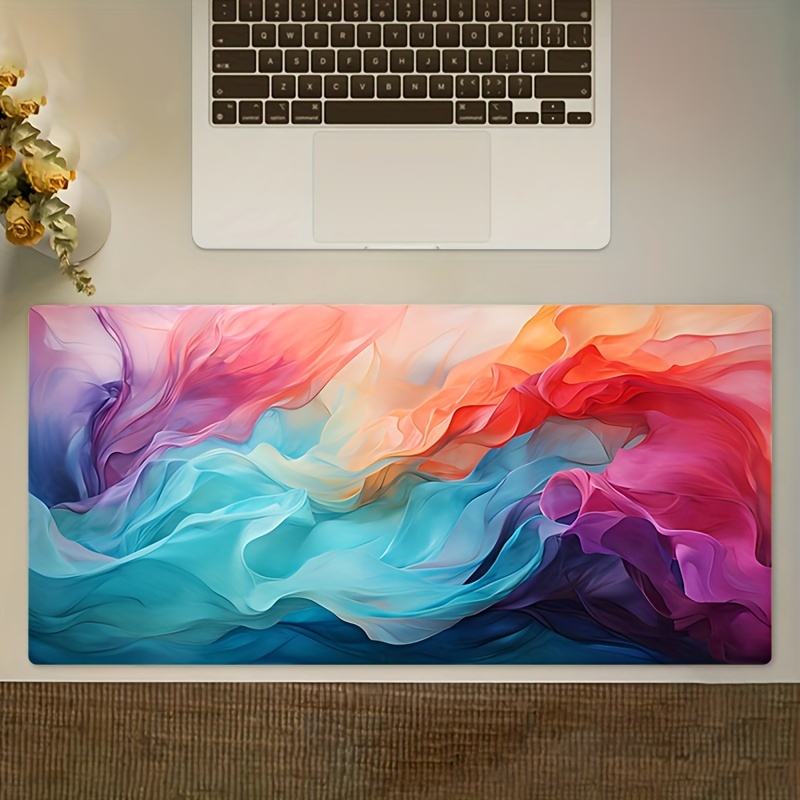 Office Tech Decor - Tappetino per Mouse Grande Astratto Colorato,