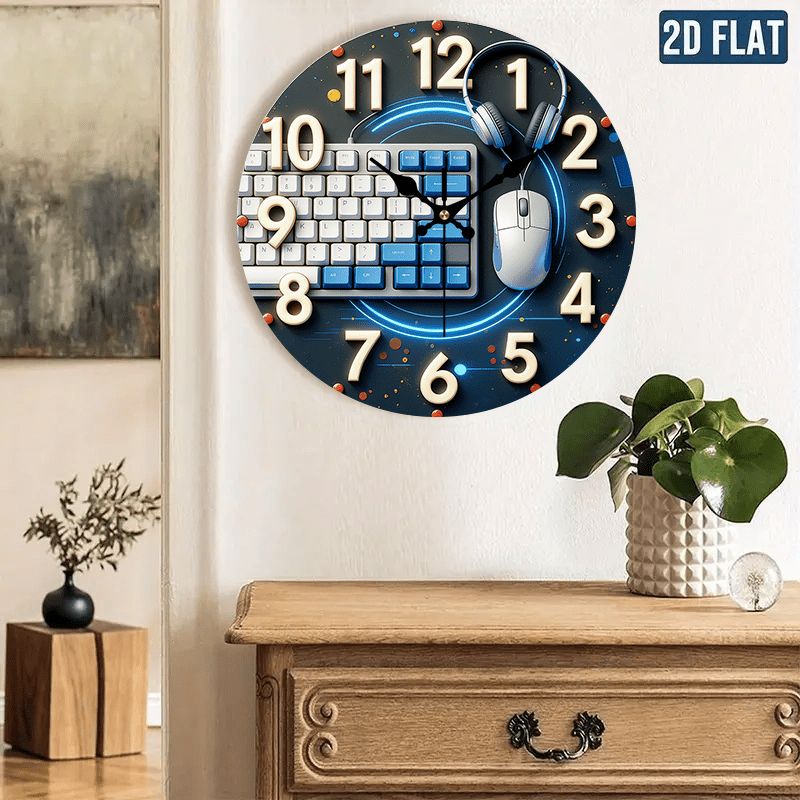 Tech Office Wall - Orologio da Parete in Legno Stile