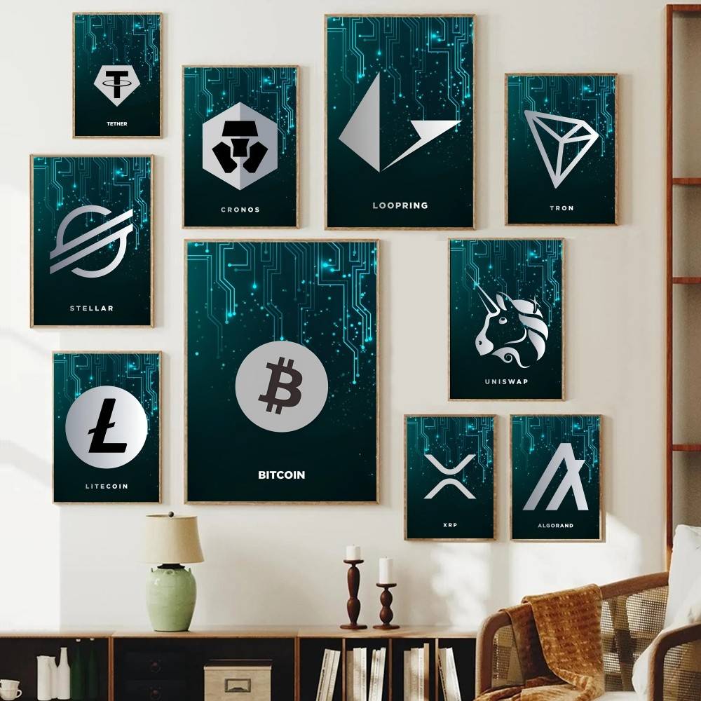 Poster con Simbolo Crypto Tech - Tech Office Wall recensione e prezzo