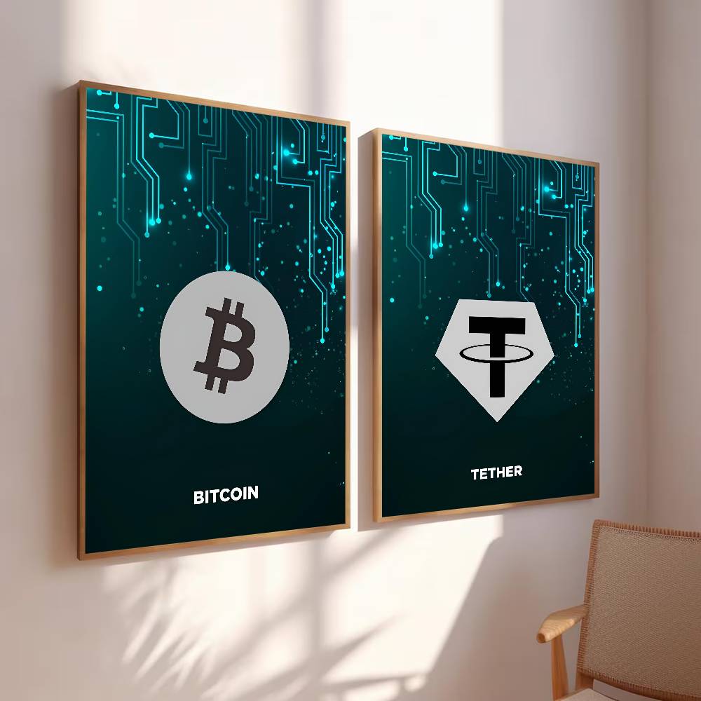Poster con Simbolo Crypto Tech - Tech Office Wall recensione e prezzo