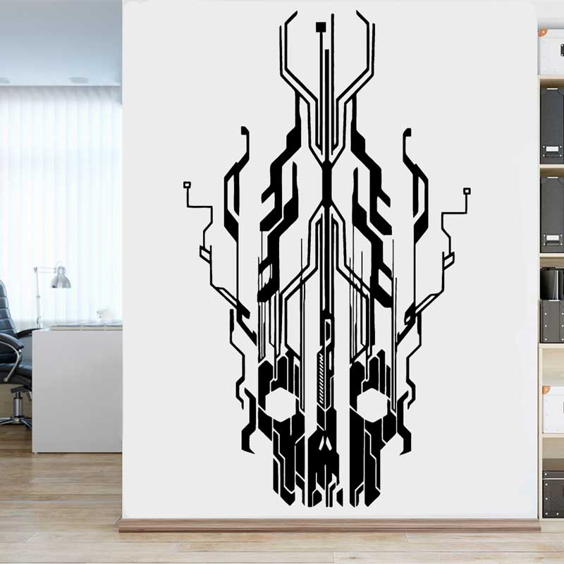 Chip Circuit Tech Skull Adesiv - Tech Office Wall recensione e prezzo
