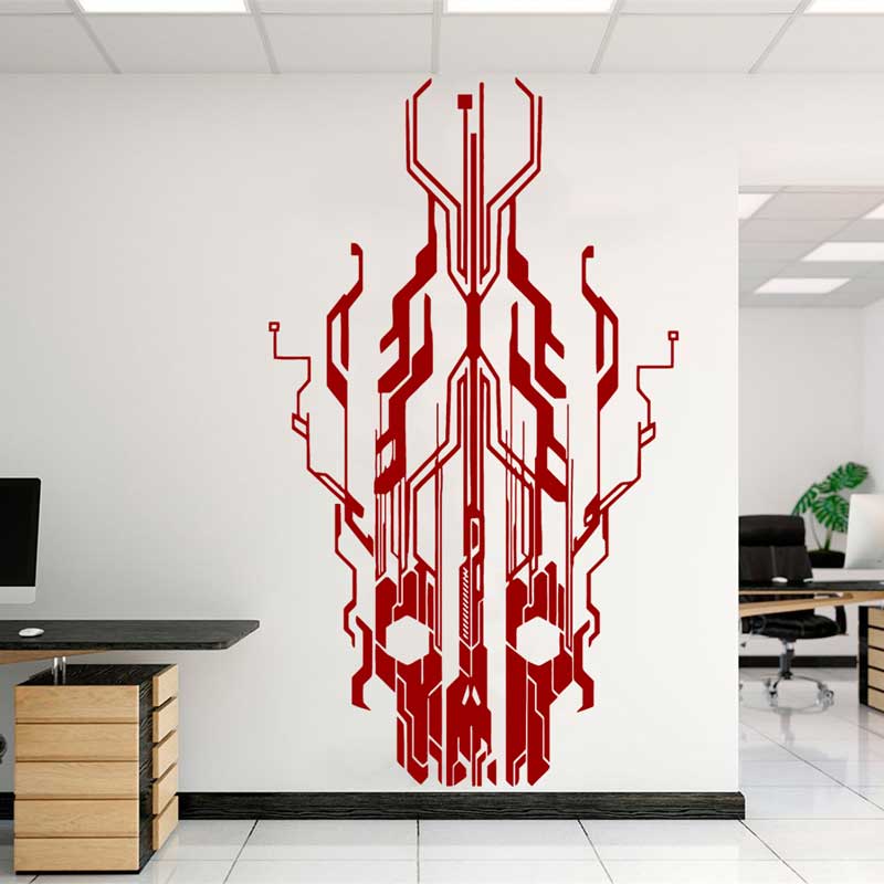 Chip Circuit Tech Skull Adesiv - Tech Office Wall recensione e prezzo