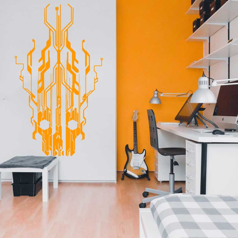 Chip Circuit Tech Skull Adesiv - Tech Office Wall recensione e prezzo
