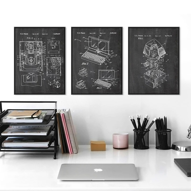 Set di 6 Stampe Vintage di Bre - Tech Office Wall recensione e prezzo
