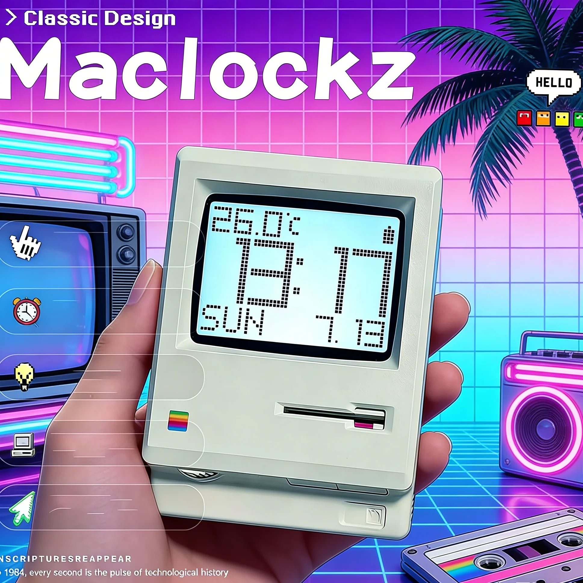 Sveglia maclock nostalgica ret - Office Tech Decor recensione e prezzo